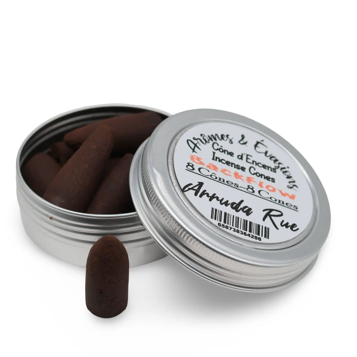 Incense - Backflow Cones - Arruda Rue - 8 Cones