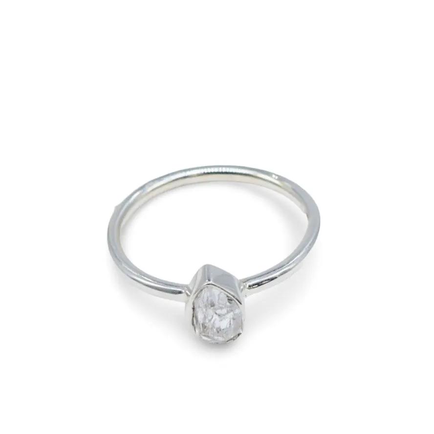 Ring - Assorted Shaped - Raw Herkimer Diamond on 925 sterling silver 10