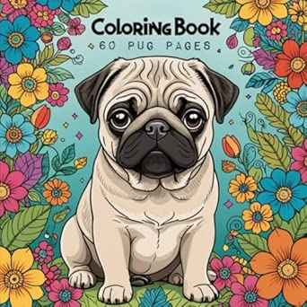 Books - 60 Pug Pages: Coloring Book