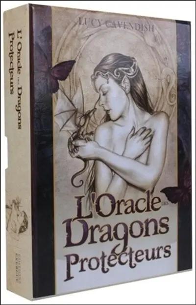 Astro Tarot Oracle box featuring dragon-themed artwork, L’Oracle des Dragons Protecteurs, French version.