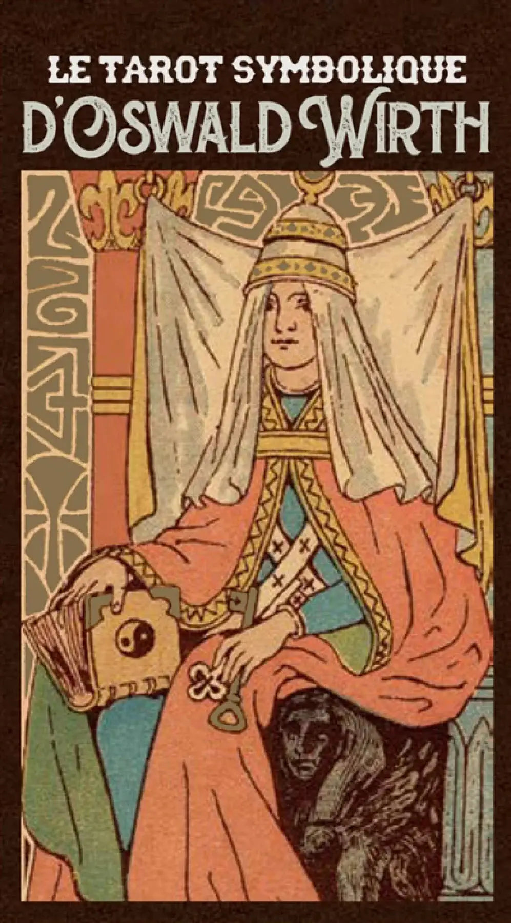 Astro Tarot Oracle deck cover: Le Tarot Symbolique d'Oswald Wirth, French edition, veiled figure with book and key.