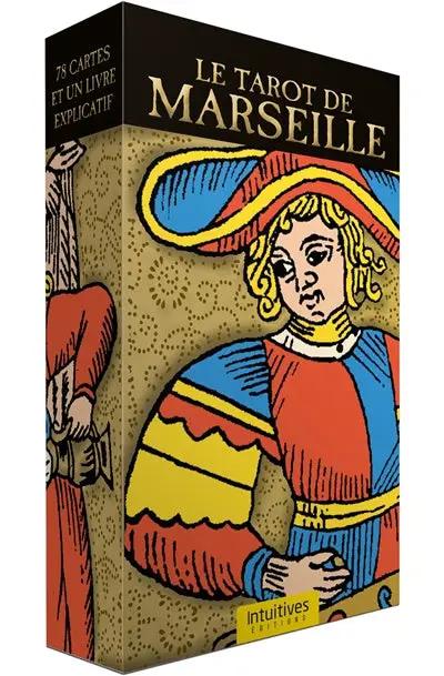 Astro Tarot Oracle deck Le Tarot de Marseille (French) by Pür Sérénité – black box with colorful card art, 78 cards.