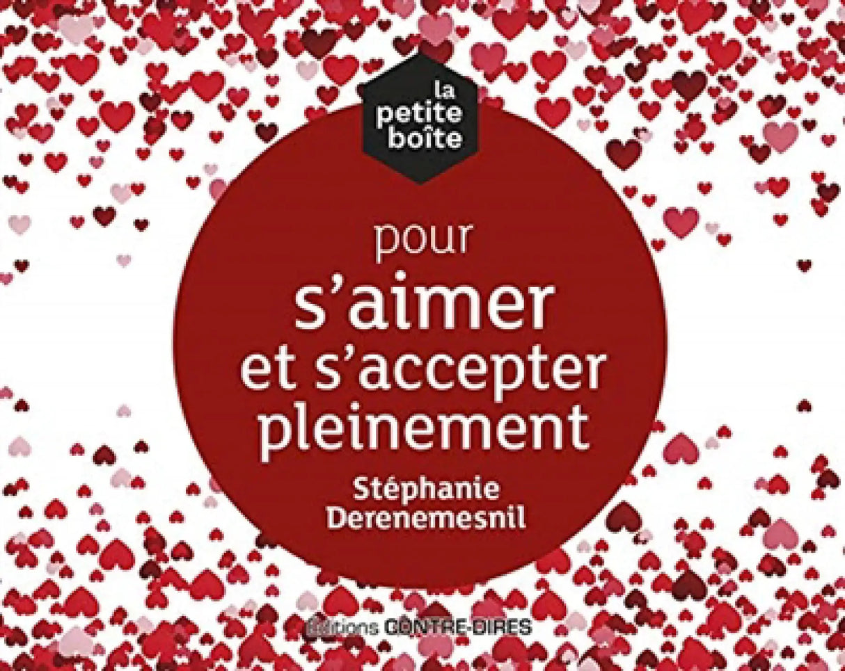 Astro Tarot Oracle cover with a large red circle, white text, and heart-confetti background by Pür Sérénité