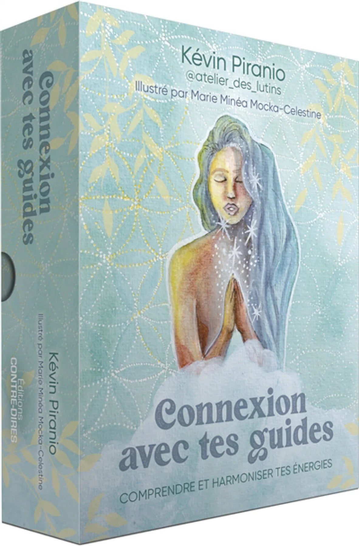Astro Tarot Oracle tarot cards by Pür Sérénité, French edition, teal box with a meditative figure