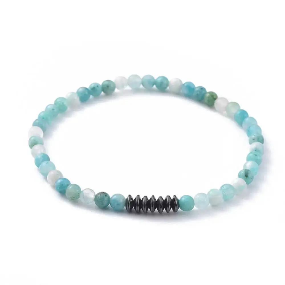 Bracelet -Hemimorphite with Hematite -2mm