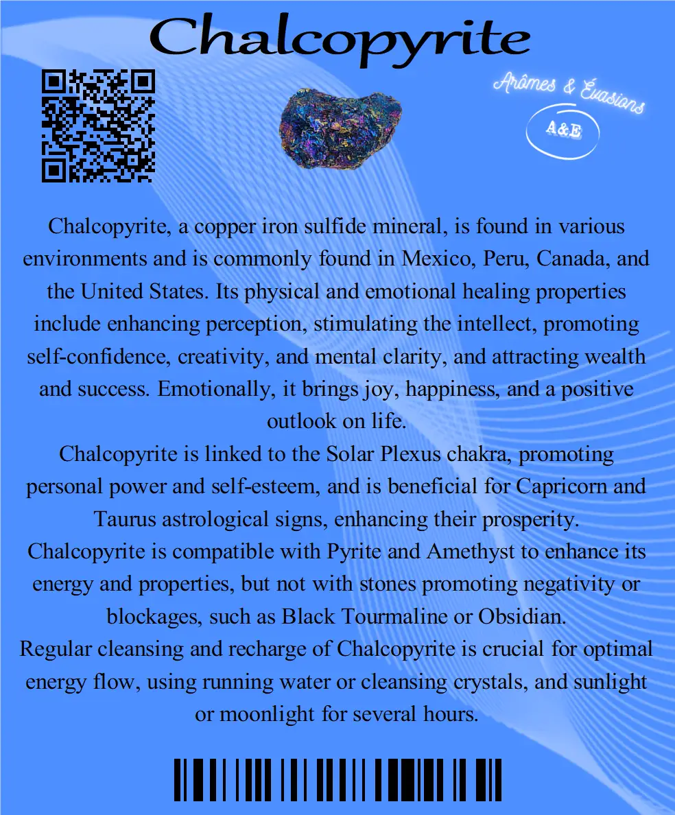 Descriptive Cards - Precious Stones & Crystals - Chalcopyrite
