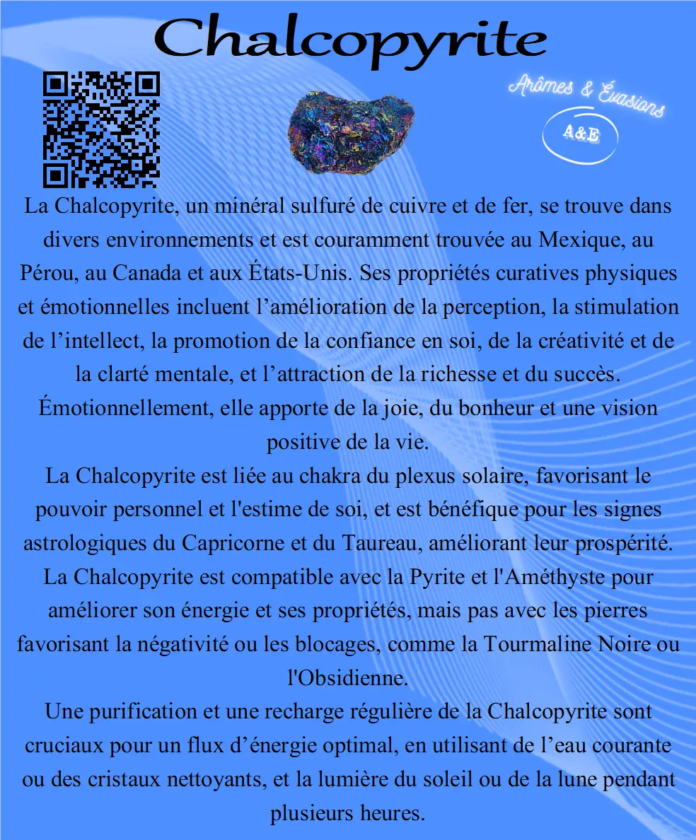 Descriptive Cards - Precious Stones & Crystals - Chalcopyrite