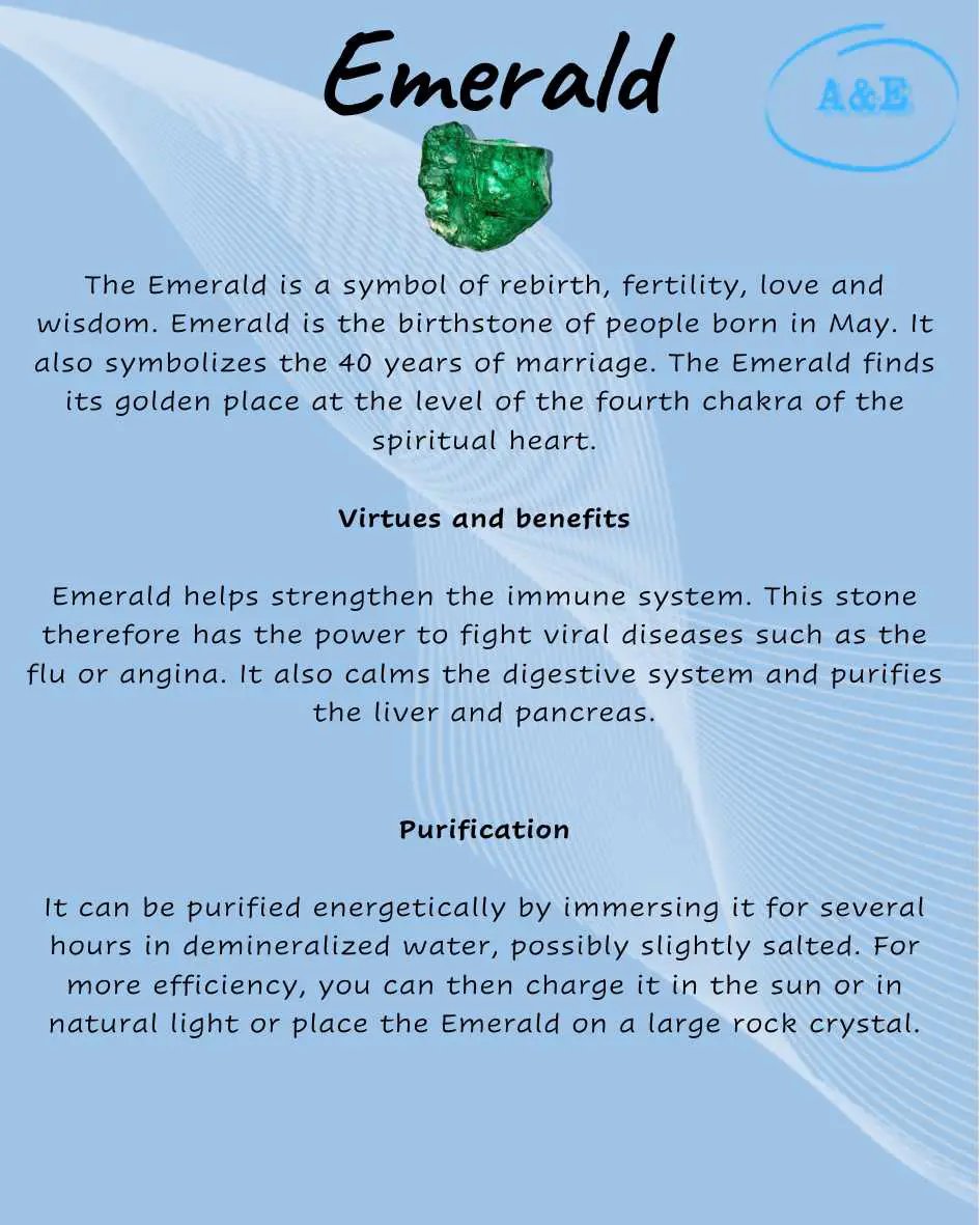 Descriptive Cards -Precious Stones & Crystals -Emerald