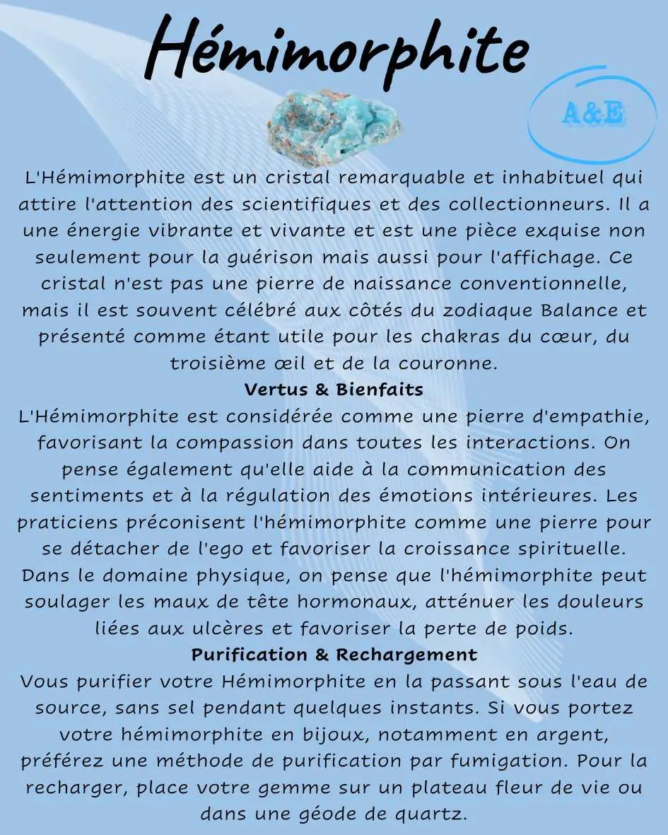 Descriptive Cards -Precious Stones & Crystals -Hemimorphite