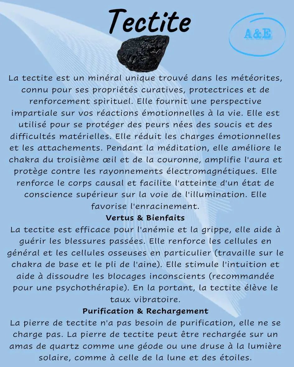 Descriptive Cards -Precious Stones & Crystals -Tektite