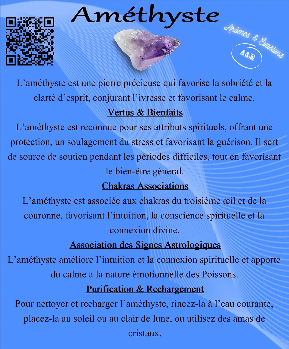 Descriptive Cards - Precious Stones & Crystals - Amethyst