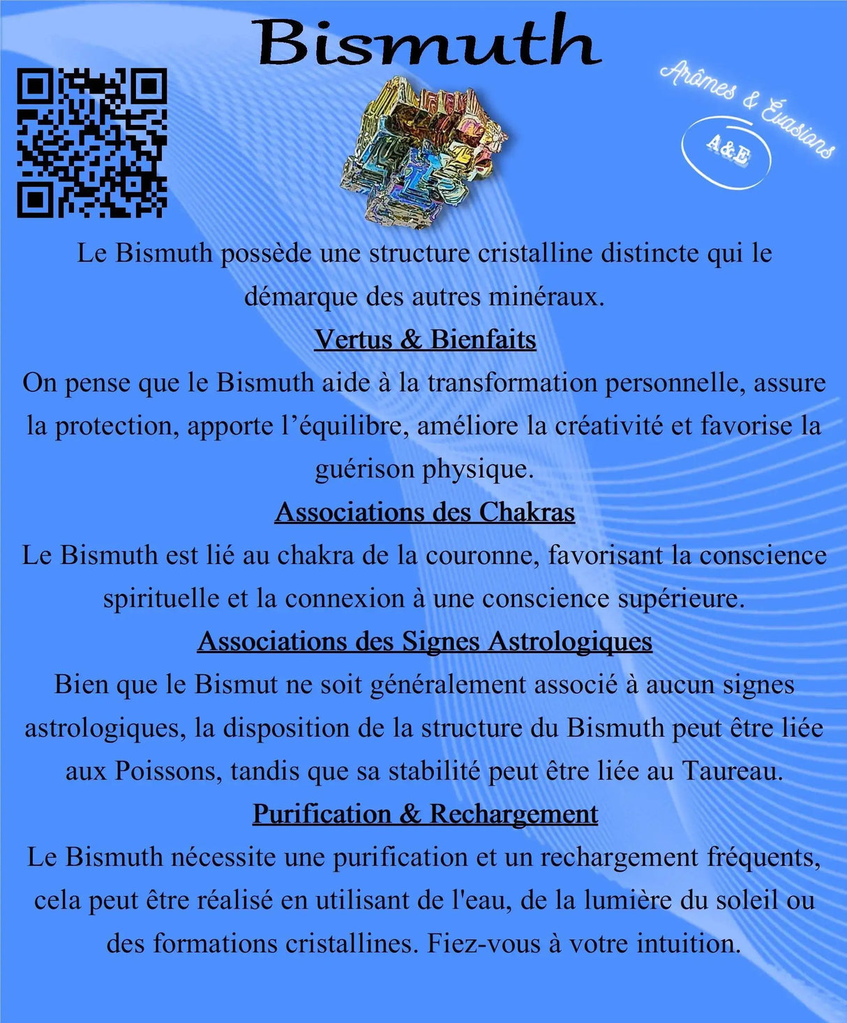 Descriptive Cards - Precious Stones & Crystals - Bismuth