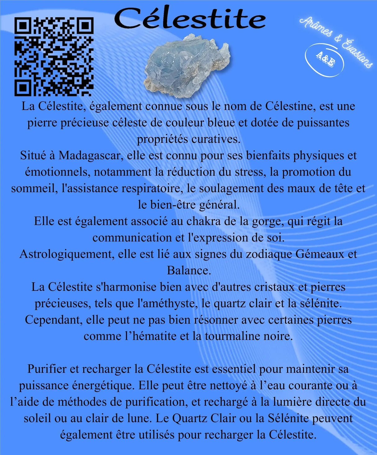 Descriptive Cards - Precious Stones & Crystals - Celestite