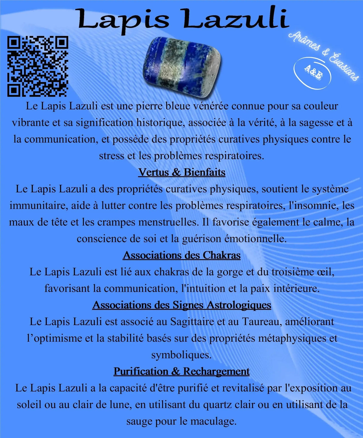 Descriptive Cards - Precious Stones & Crystals - Lapis Lazuli