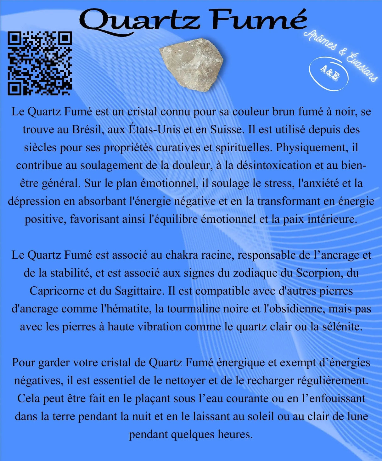 Descriptive Cards -Precious Stones & Crystals -Smoky Quartz