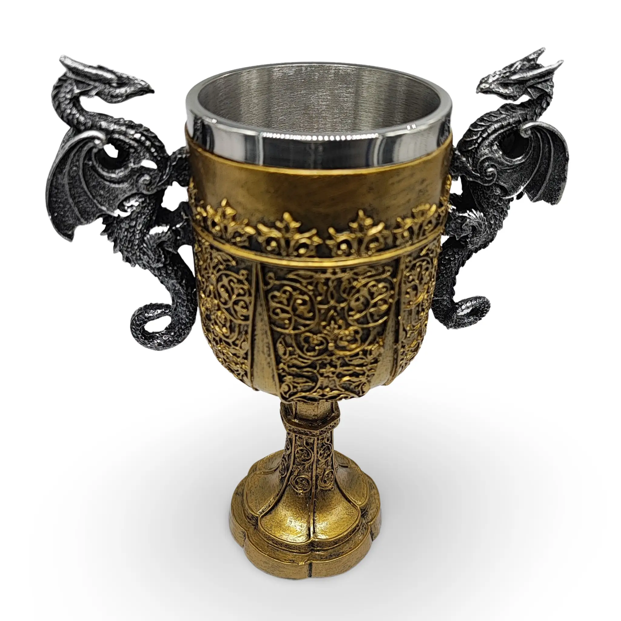 Home Decor -Chalice -Double Dragon