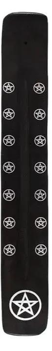 Incense Burner -Stick Holder -Antique Wood Pentacle