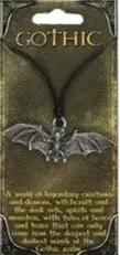 Necklace -Gothic Amulet Charm -Bat