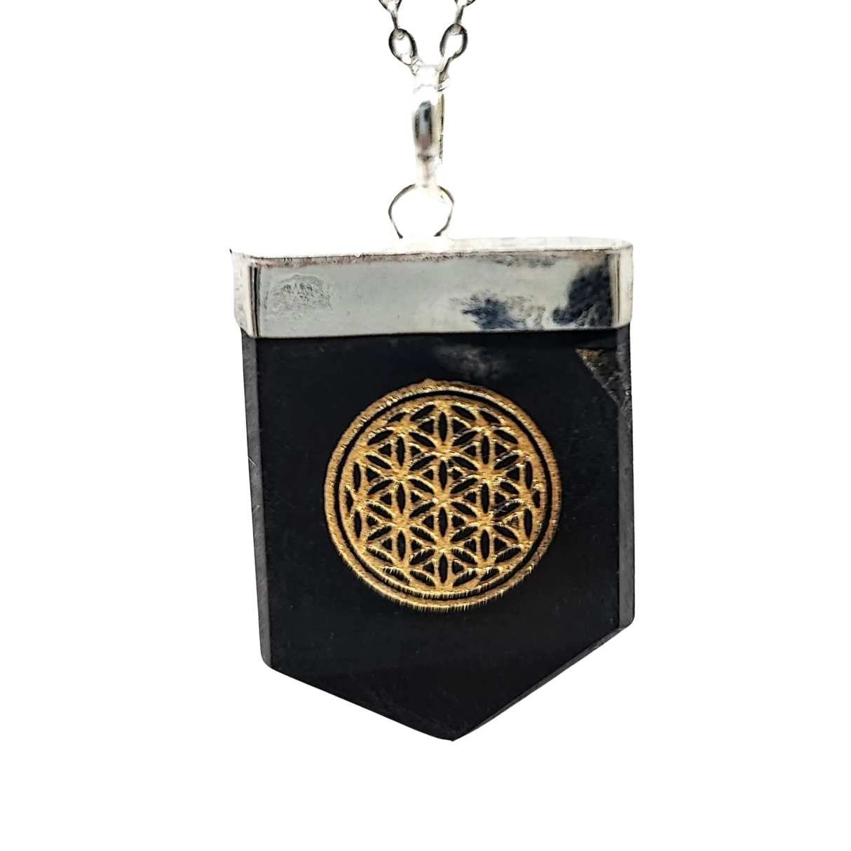 Necklace -Shungite -Flower of Life
