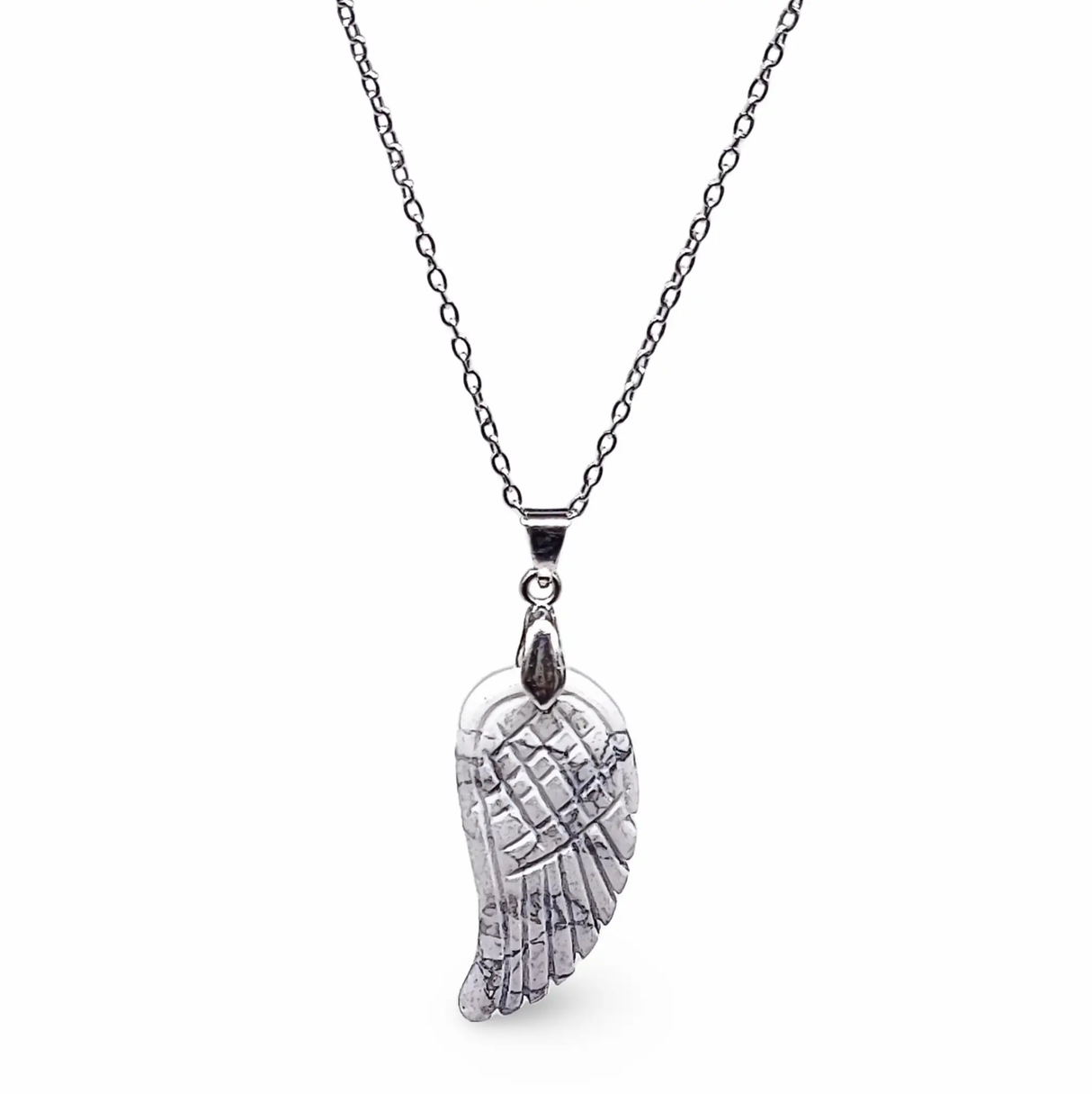 Necklace -Gemstone -Angel Wings -Howlite