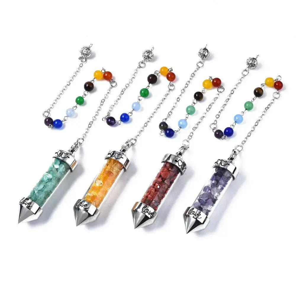 Pendulum -Glass -Gemstone Chips