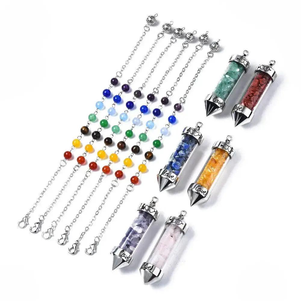 Pendulum -Glass -Gemstone Chips