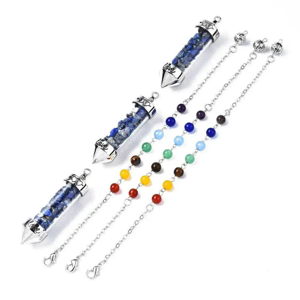 Pendulum -Glass -Gemstone Chips