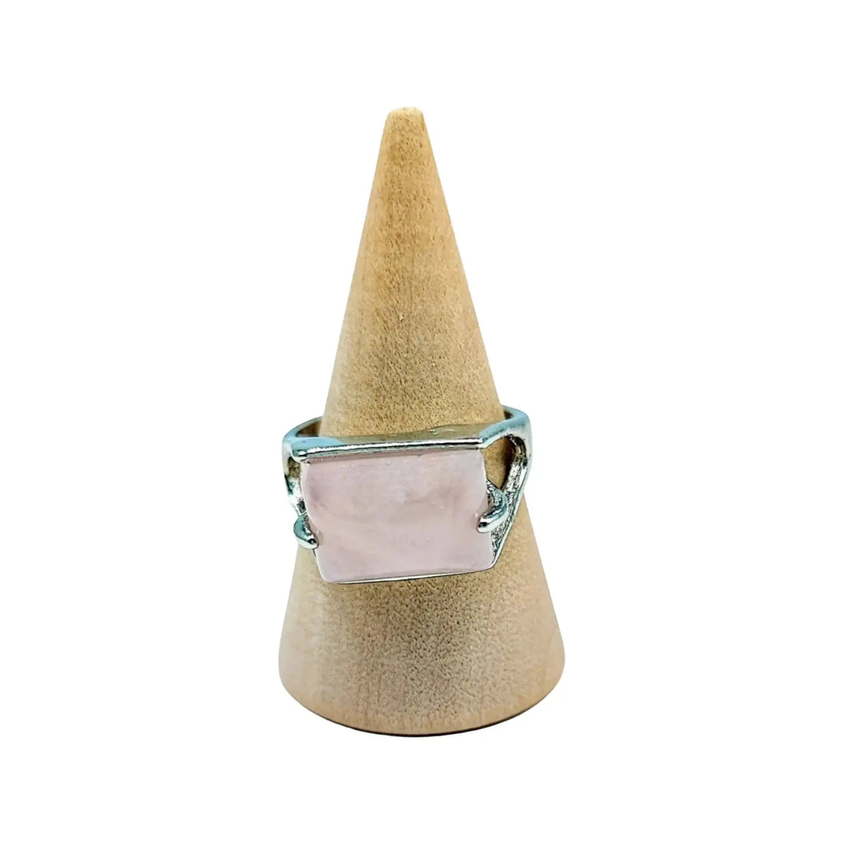 Ring - Rose Quartz - Multi Shape Choice - Size 6-10 Rectangle