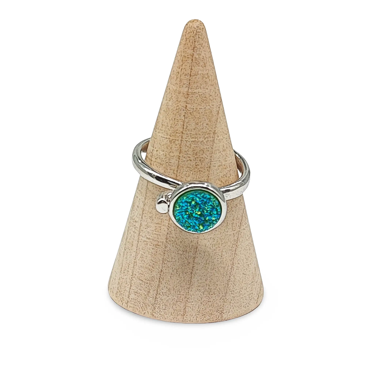 Ring -Adjustable -Open Ring -Druzy Agate