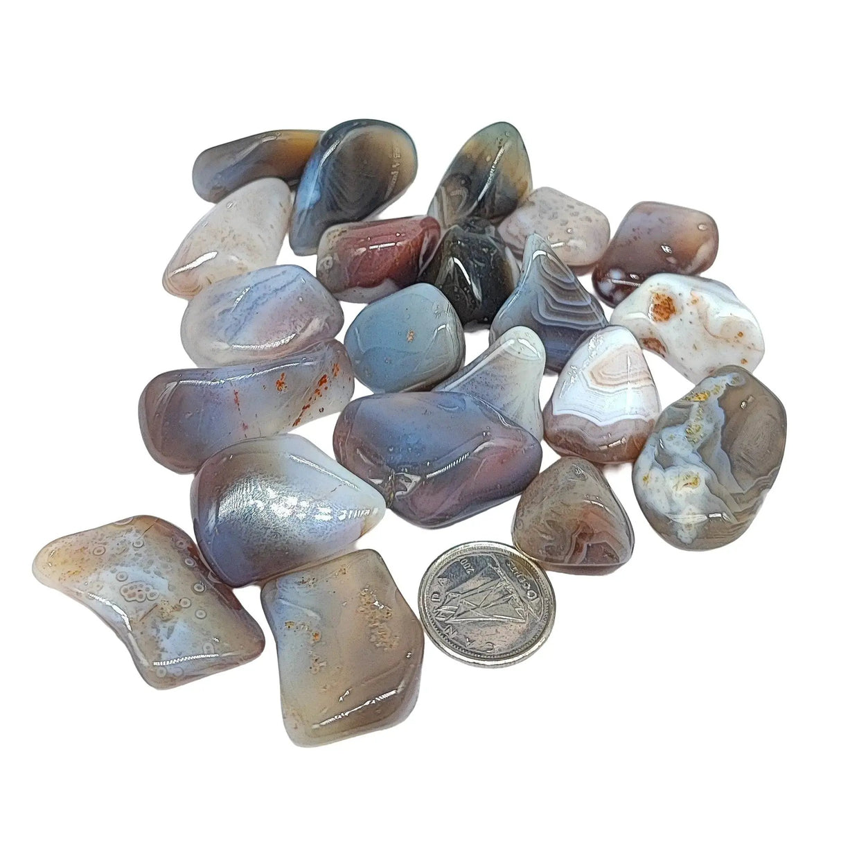 Stone - Grey Bostwana Agate - Tumbled