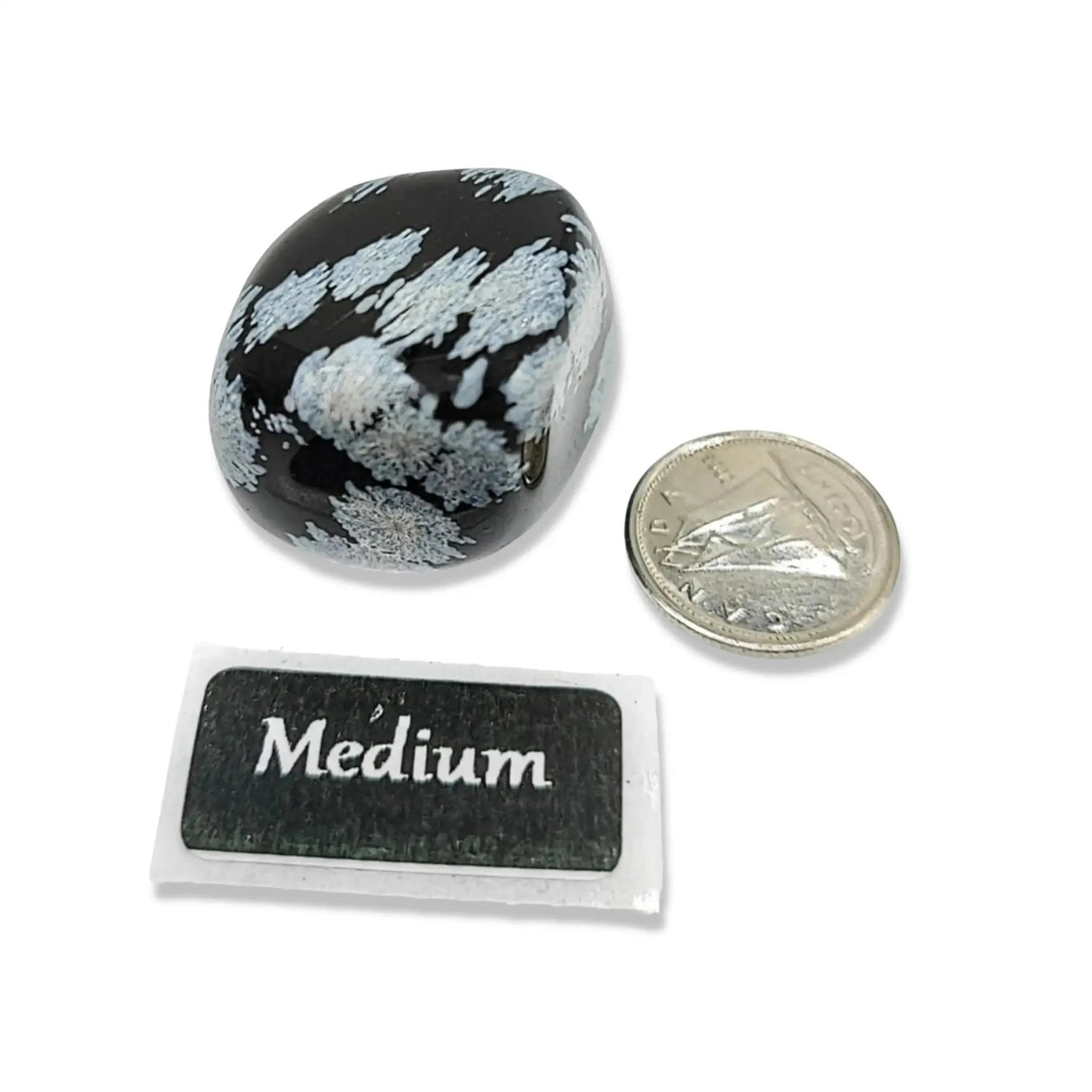 Stone - Snowflake Obsidian - Tumbled Medium: 10g-30g