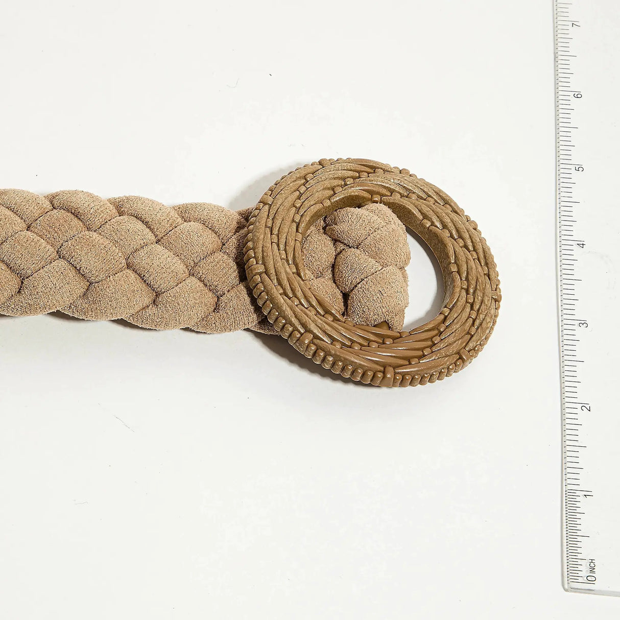 Collections by Fame Accessories - Braided Circle Buckle Belt