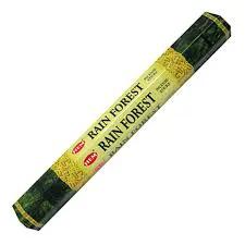 HEM Incense Sticks Rain Forest, 20-stick pack with green-yellow packaging