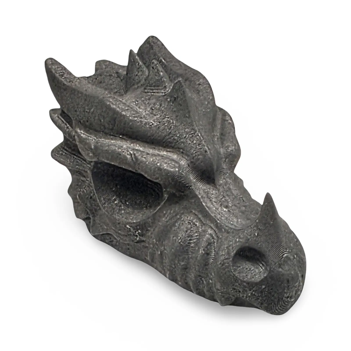 Dragon Carved Shungite Stone, 120g (4"), black stone sculpture by Pür Sérénité