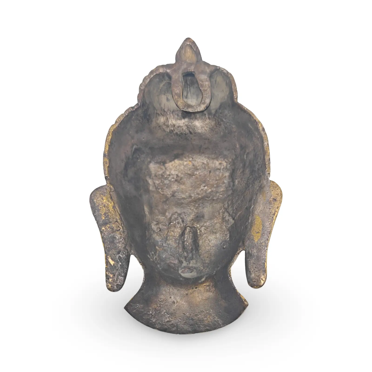 Metallic Buddha wall decor statue in bronze finish by Pür Sérénité.