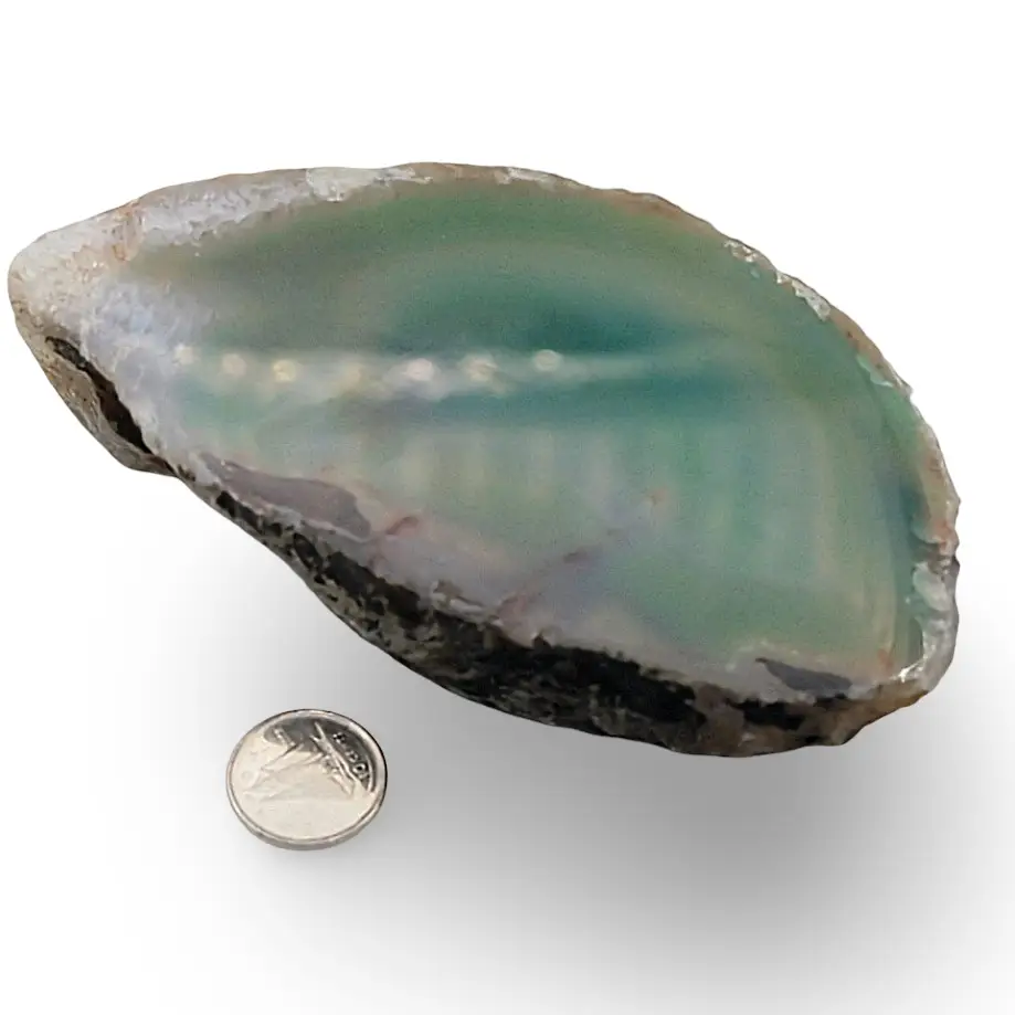 Stone - Green Agate Slice - 254g Specimen