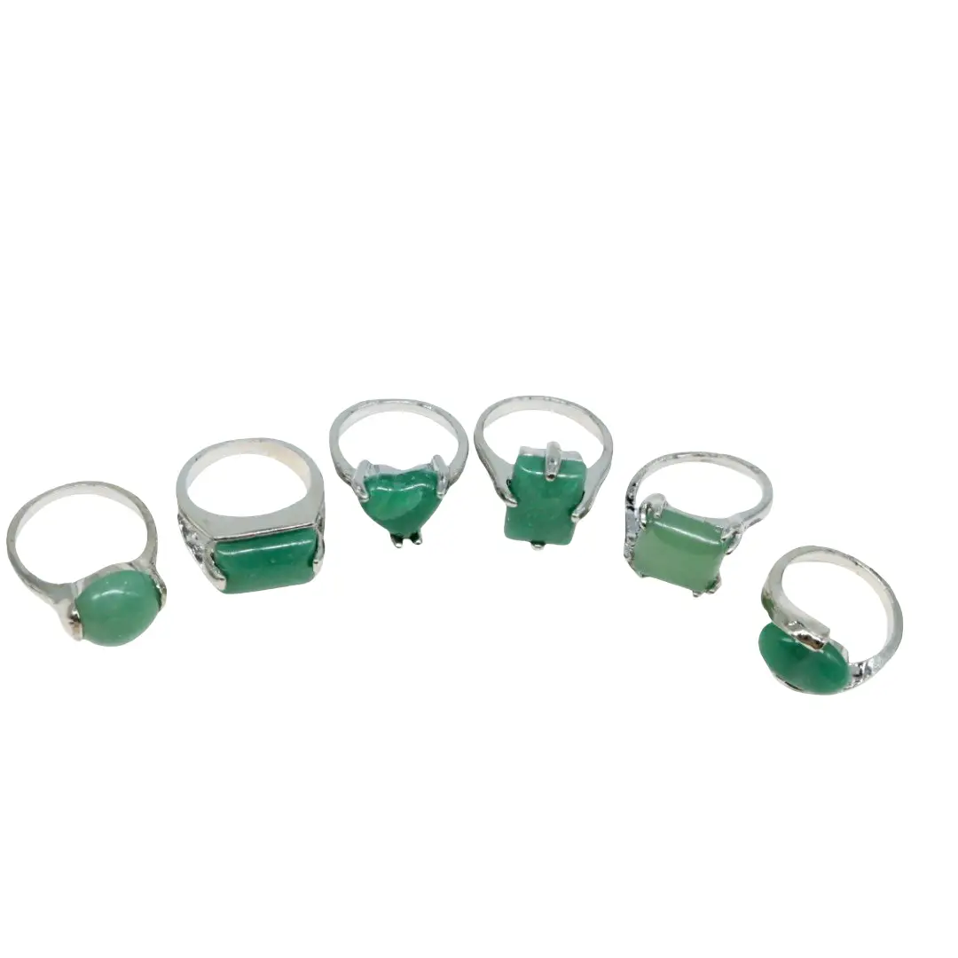Ring - Green Aventurine - Multi Shape Choice - Size 6-10