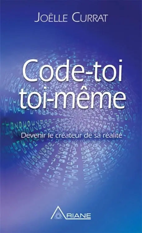 Livre Code-toi toi-même par Joëlle Currat, couverture bleue avec texte blanc et logo ARIANE.