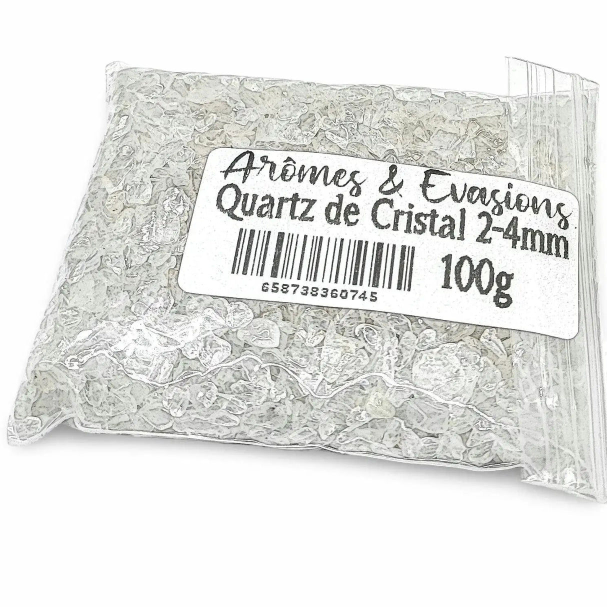 Stone - Tumbled Chips - Crystal Quartz - 2 to 4mm 100 g