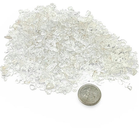 Stone - Tumbled Chips - Crystal Quartz - 2 to 4mm