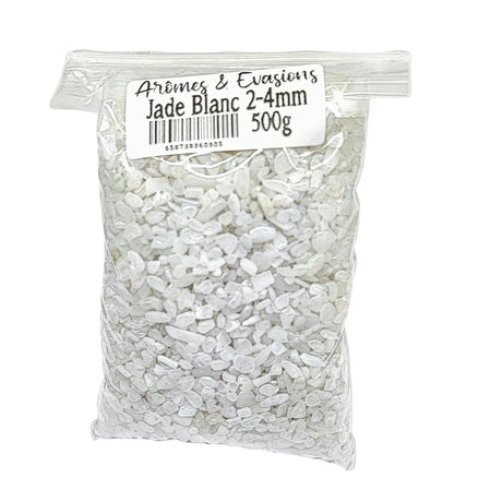 Stone - Tumbled Chips - White Jade - 2 to 4mm 500 g