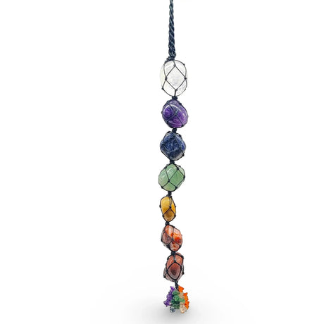 Home Decor -Stone Hanging -Natural 7 Chakras Mixed Stones