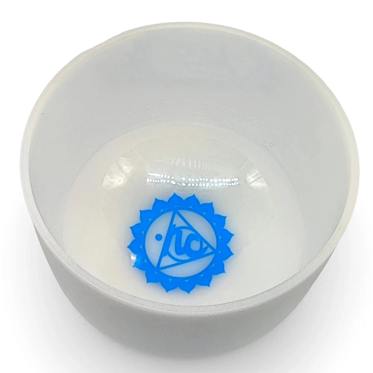 Crystal Singing Bowl -Chakra Frosted White -10" -G4 Note 440Hz -Throat Chakra