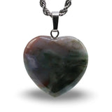 Necklace - Heart Shaped - Indian Agate
