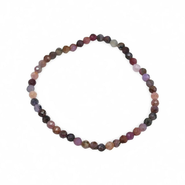 Bracelet - Red Corundum, Ruby & Sapphire - 4mm