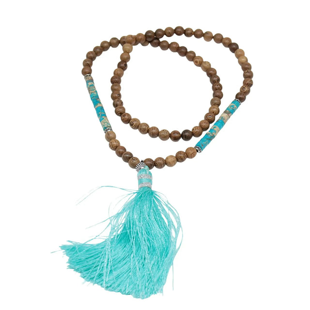 Mala - Bracele / Necklace - Multi Strand - Imperial Jasper & Wood Beads