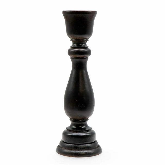 Candle Holder - Pine Wood - Coconut Brown
