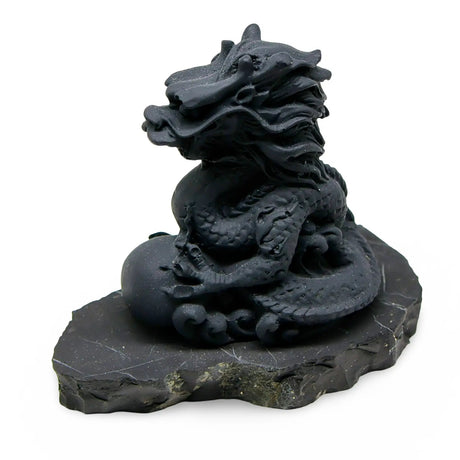 Stone - Dragon Carved Shungite Stone - Rough - 269g