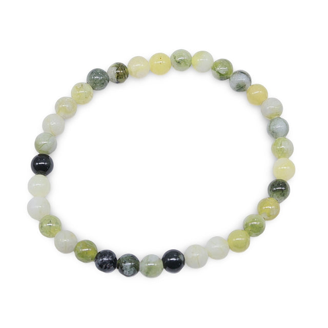 Bracelet - Natural Qinghua Jade - 6mm