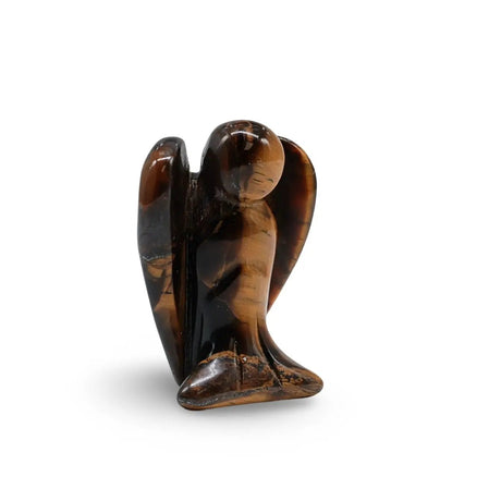 Stone - Natural Tiger Eye - Sculpture - Angel - 1"